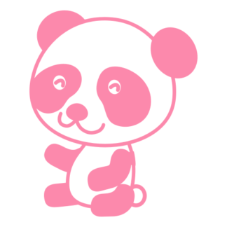 Joyful Panda Decal (Pink)